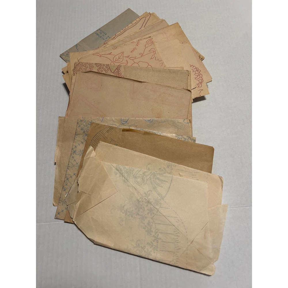 Antique to Vintage Lot of 30+ Needlework Transfers Quilting Embroidery Etc.